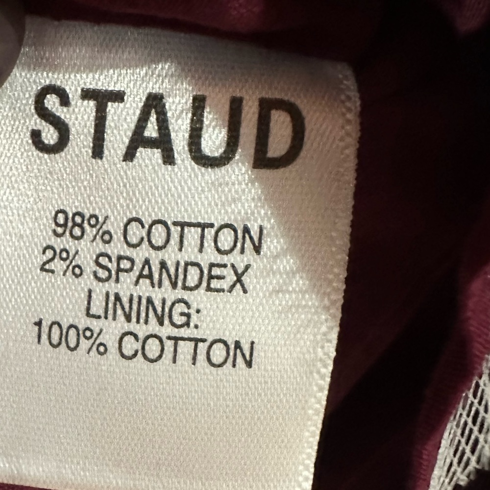 STAUD Peggy Babydoll Blouse Plum Purple Square Neck XS NWT Empire Sleeve Top - Picture 4 of 5